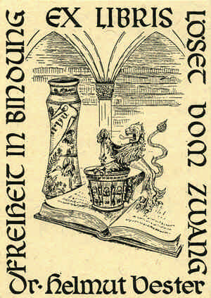 Exlibris Dr. Helmut Vester Bild Exlibris Dr. Helmut Vester